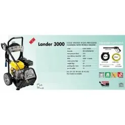 Lavor - Nettoyeur Haute Pression Thermique Semi - Pro 6,5CV 210 Bar 690l/h - LANDER 3000 -France LAVOR Soldes 2022 10700318 3